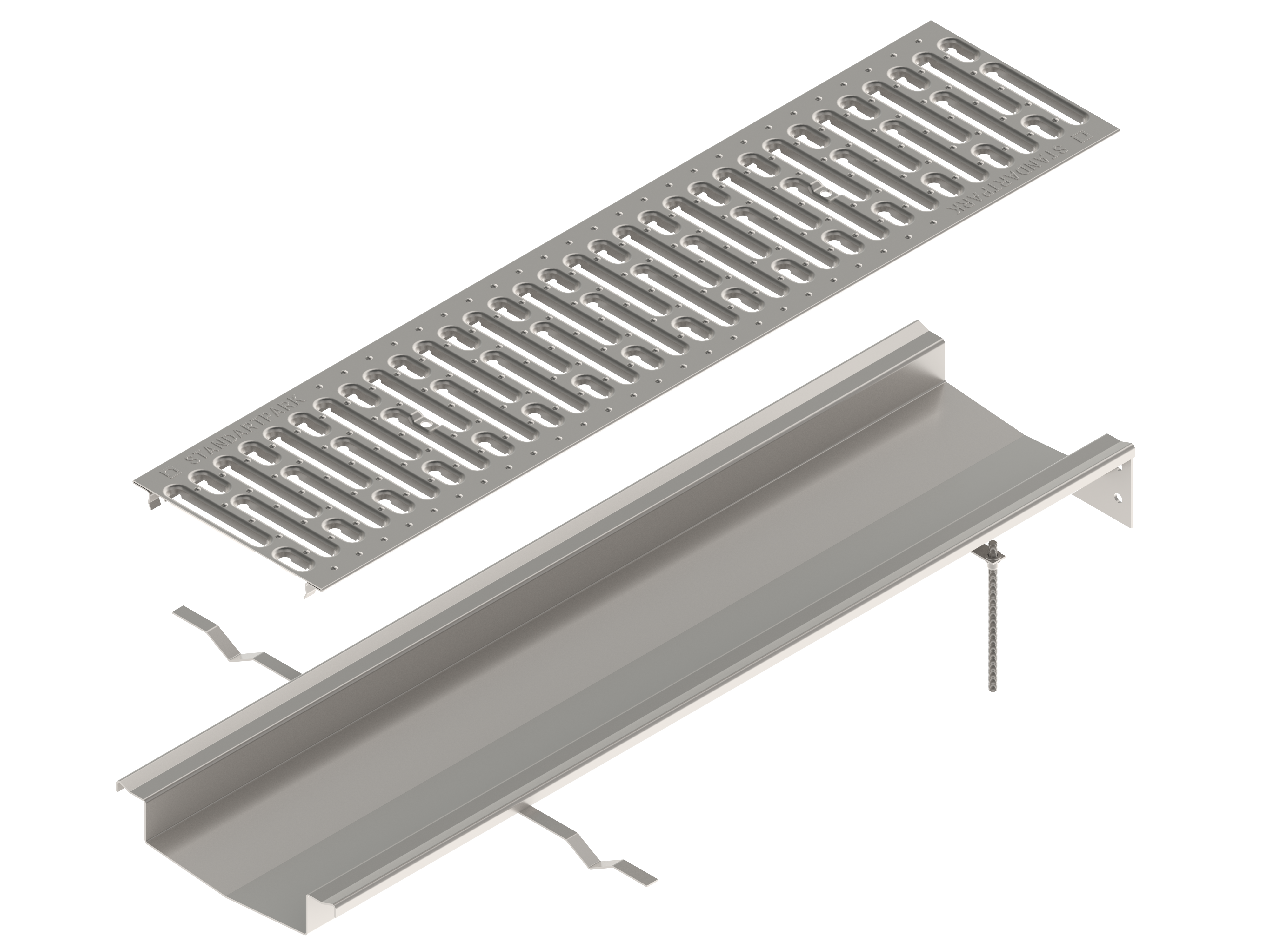 Лоток водоотводный из нержавеющей стали Мини 200